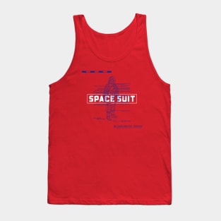 Retro Spacesuit Blueprint Tank Top